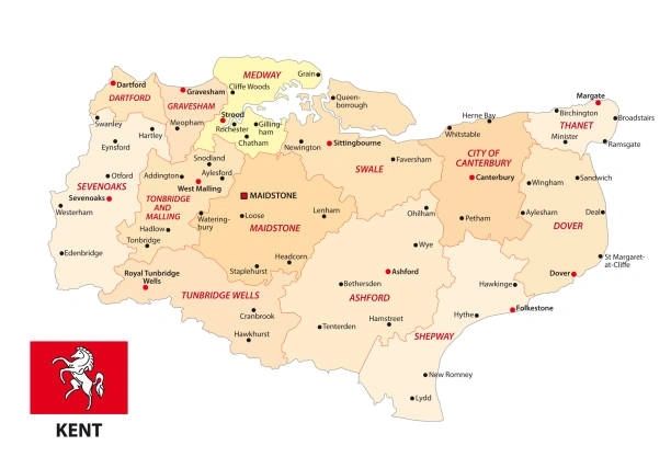 The Kent area and its boroughs
