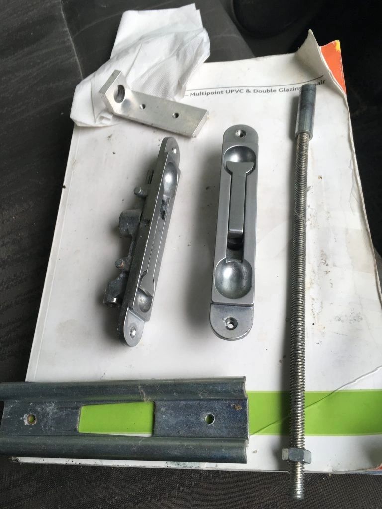 Shoot bolt on a commercial door during maintenance